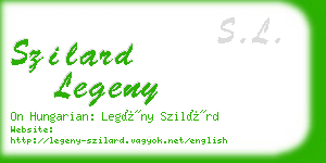 szilard legeny business card